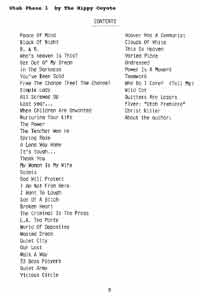 Sample of CONTENTS of Utah Phase 1