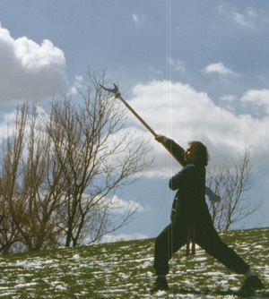 Buddha Zhen with Maple Staff Monk Spade