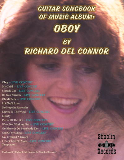 Guitar Songbook of Oboy ALBUM by Richard Del Connor