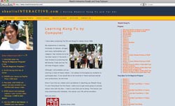 Homepage of ONLINE KUNG FU